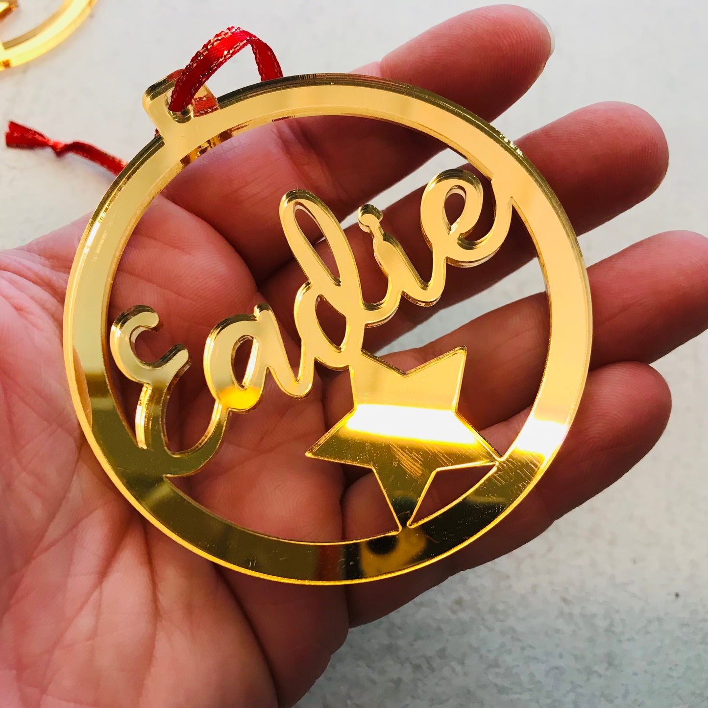 Christmas Personalised Decorations - Lasercut Acrylic