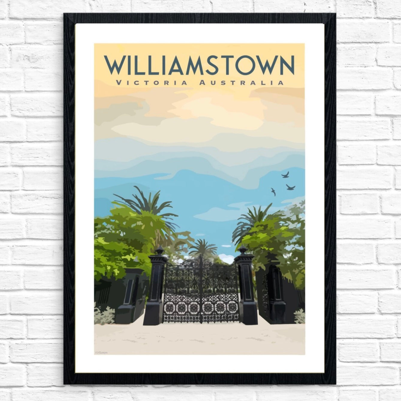 Vintage Poster - Williamstown Botanical Gardens Gate