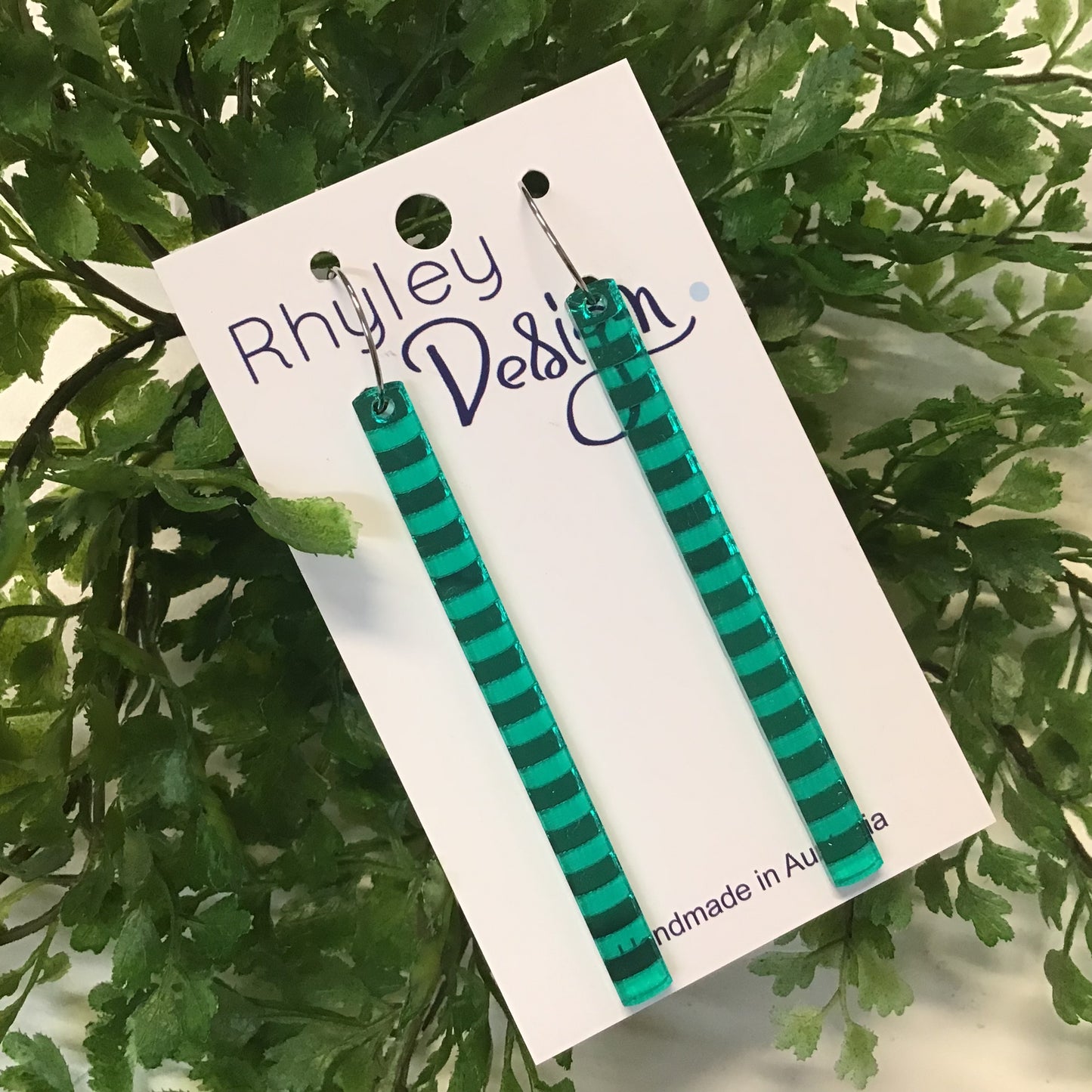 Mirror Rod Statement Earrings