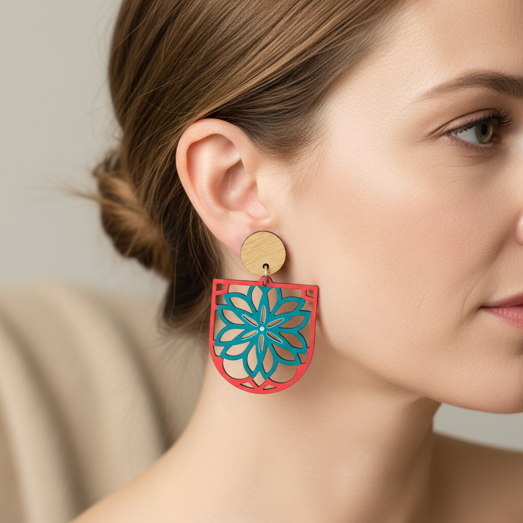 Arch Hand Painted Detailed Earrings