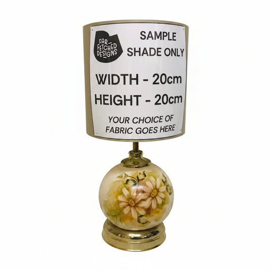 Lamp Base Only -Hand Painted Daisies Ceramic Ball Table Lamp