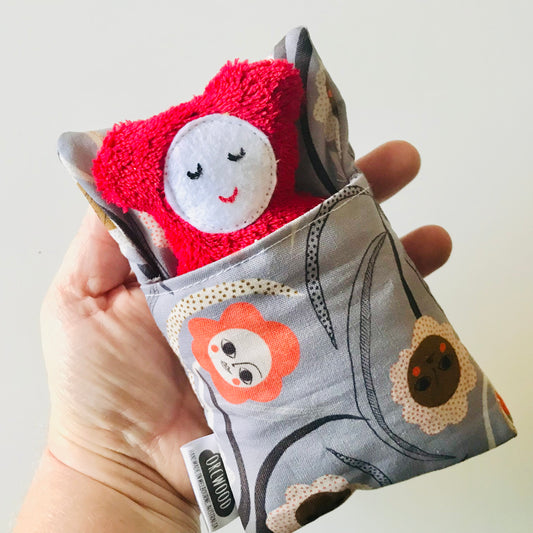 Handmade OOAK Mini Sleepy Bear with Sleeping Bag