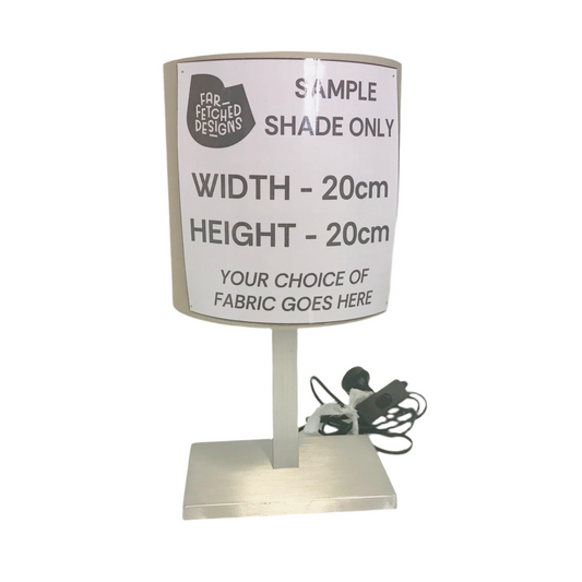 Lamp Base Only - Flat Base Chrome Short Stick Table Lamp Base