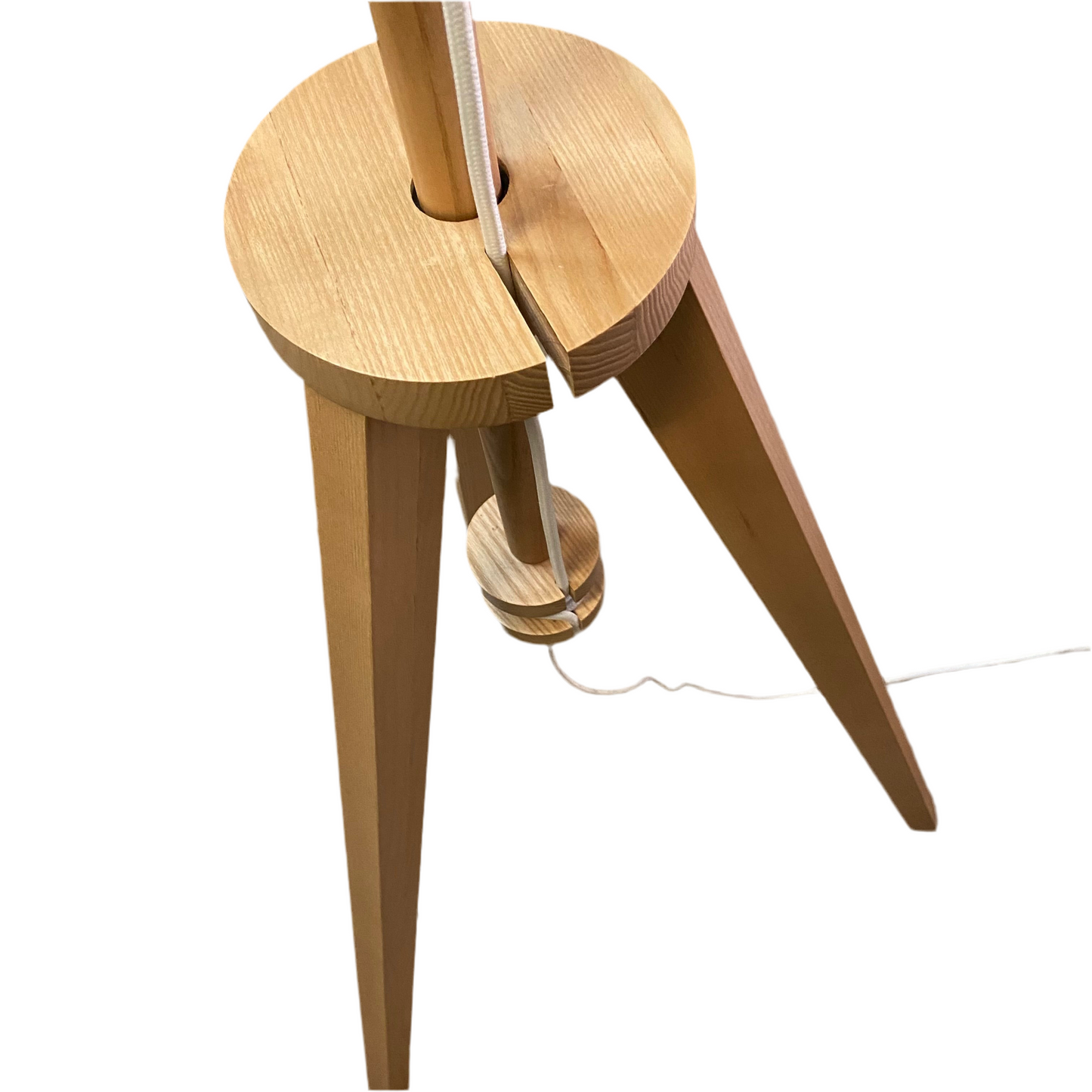 Adjustable Tripod Floor Lamp with Monstera Mist Shade