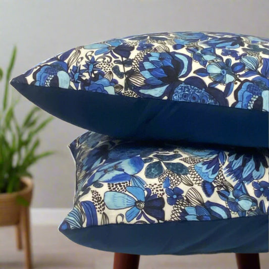 Cushion - BLUE FLEURS