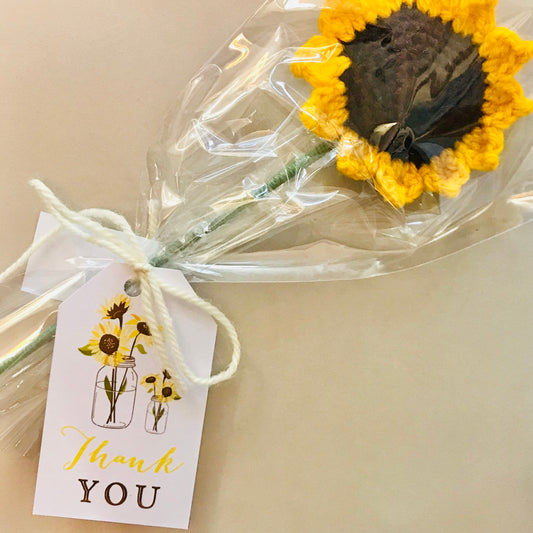 Individual Crochet Sunflowers