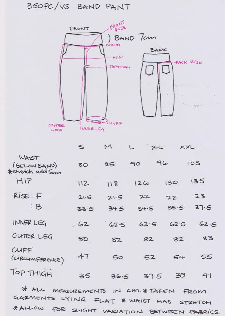 Women's Handmade Band Pants - Blue Denim