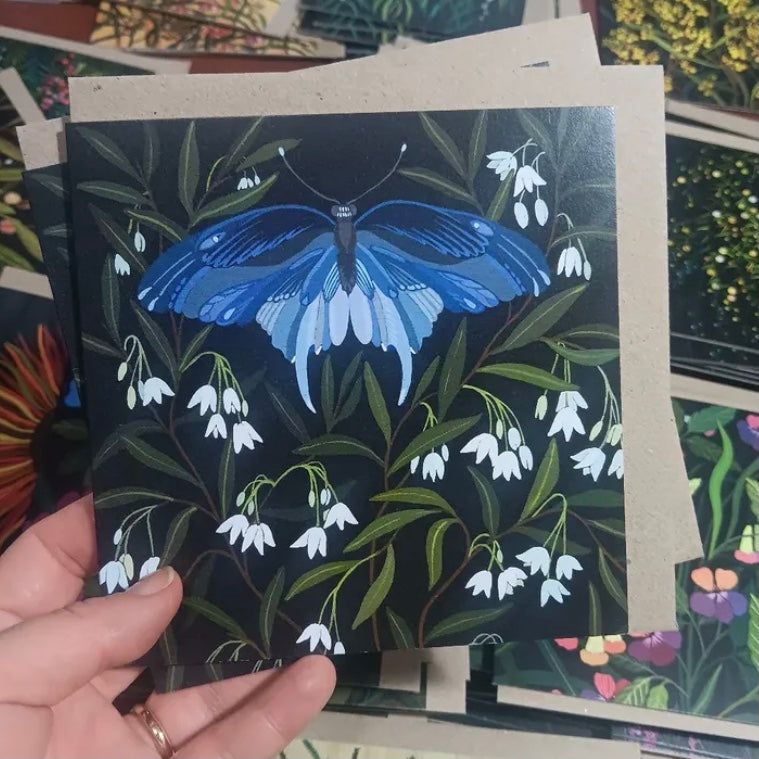 Flora Square Blank Greeting Cards