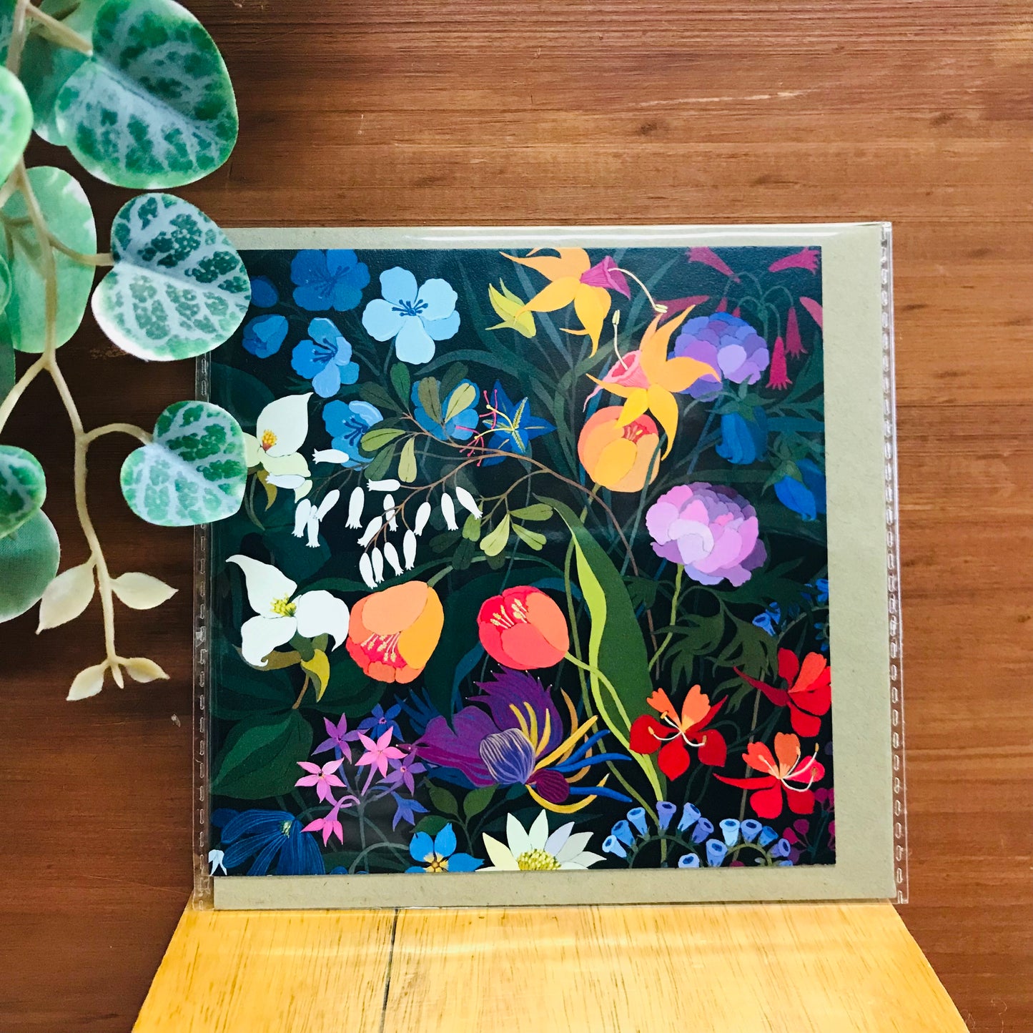 Flora Square Blank Greeting Cards