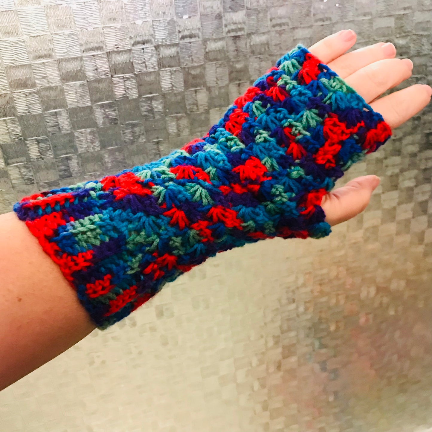 Crochet fingerless gloves - various colours