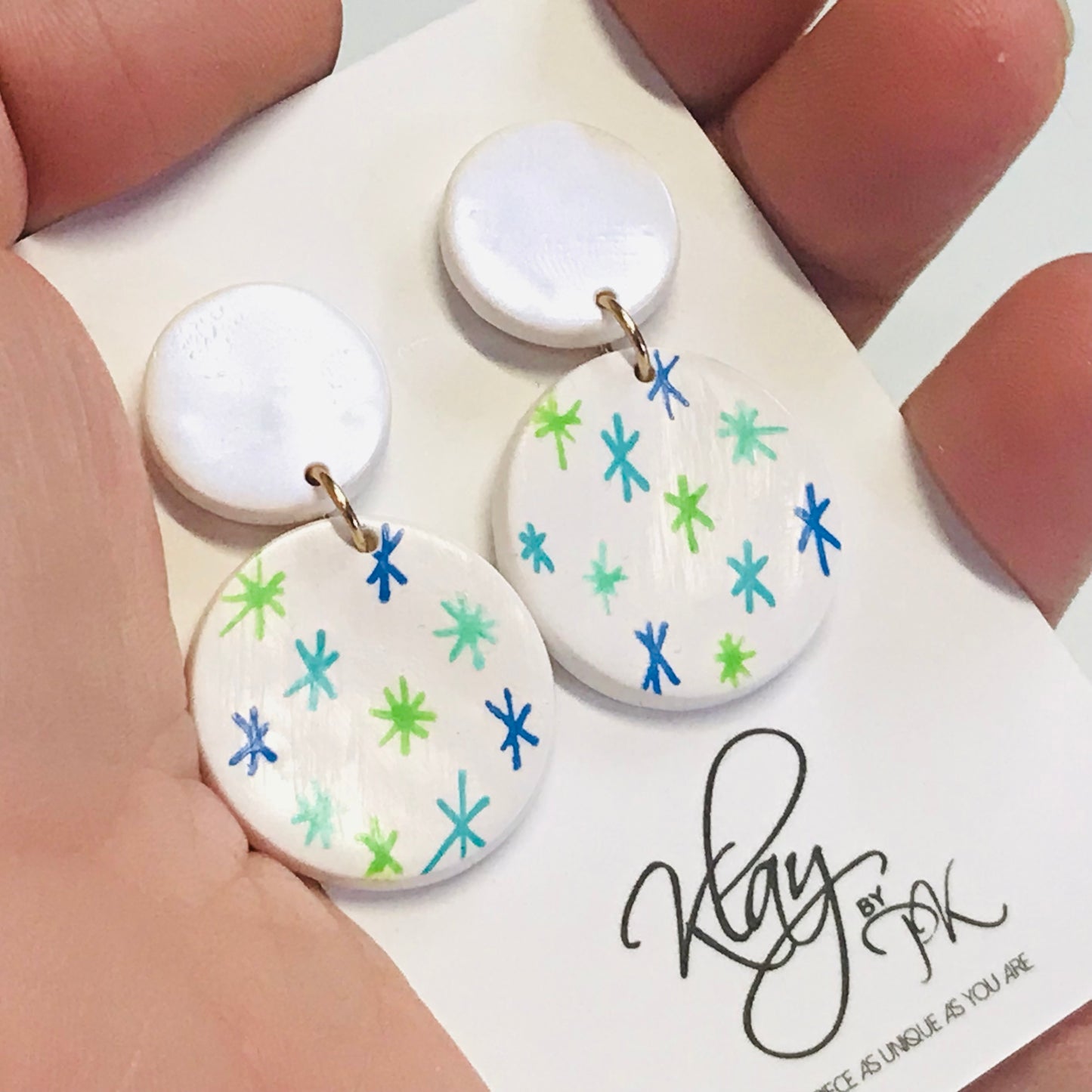 Handmade Polymer Clay Earrings - Jungle