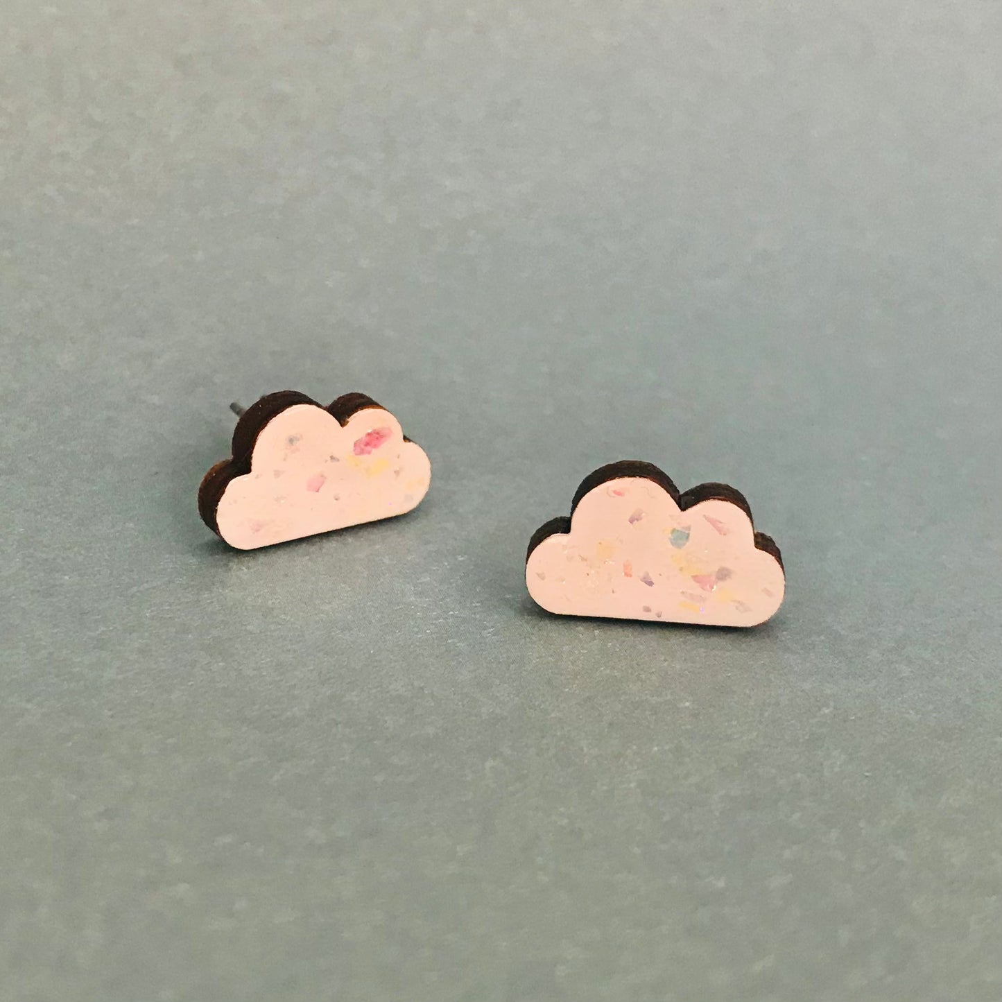 Cloud Laser Cut Stud Earrings