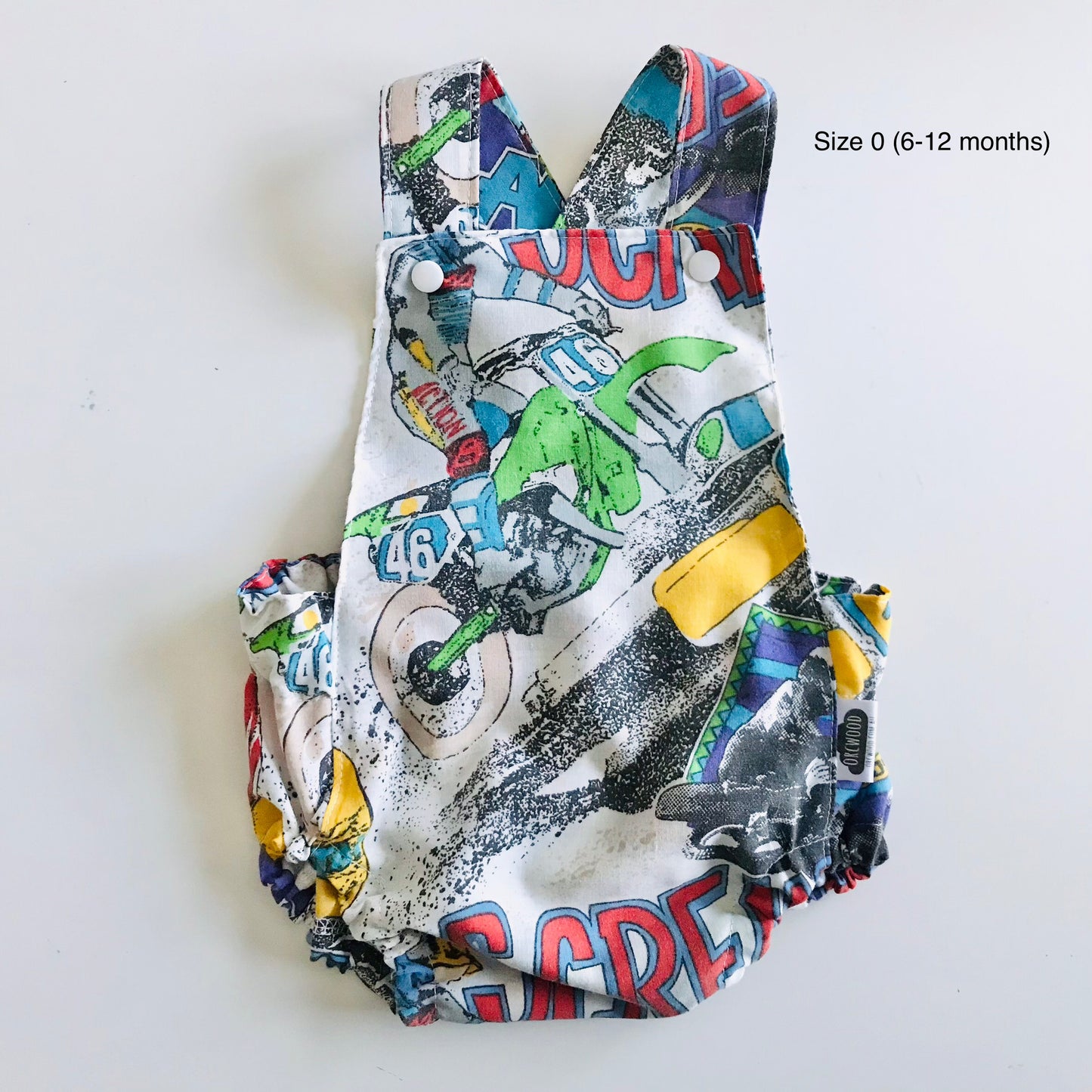 Baby Toddler Summer Romper - Upcycled Dirt Bike Screamers
