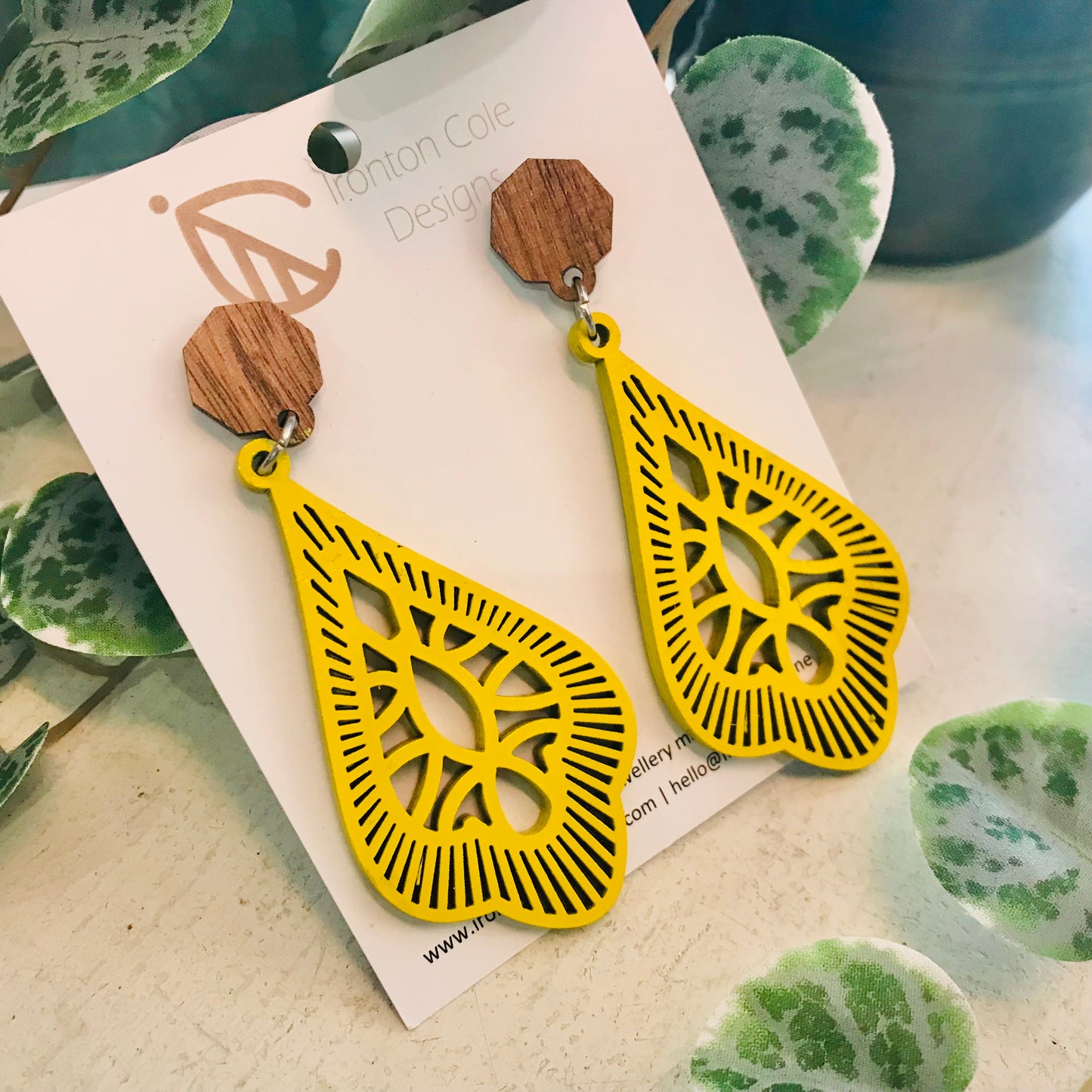 Handpainted Laser Cut earrings - Moroccan Range