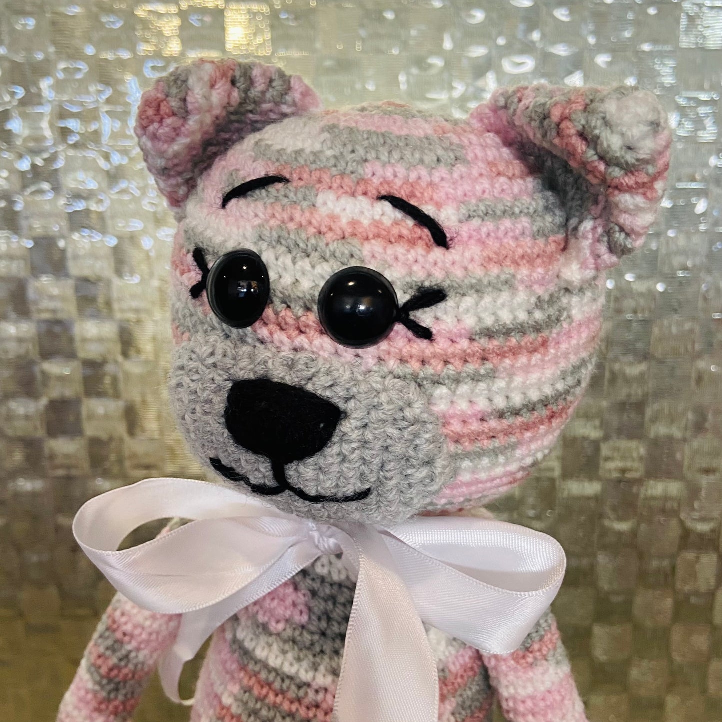 Crochet Stripey Cat Toy