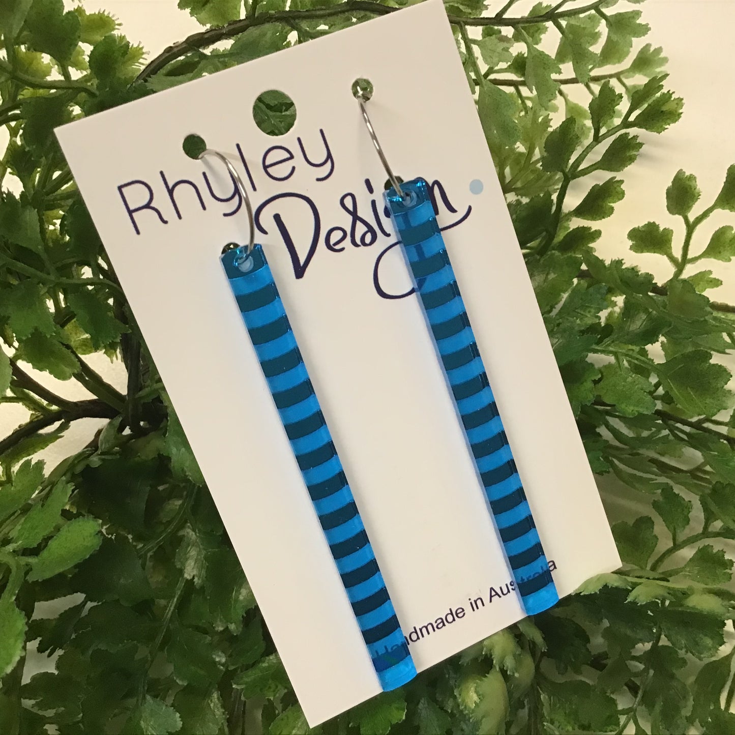 Mirror Rod Statement Earrings