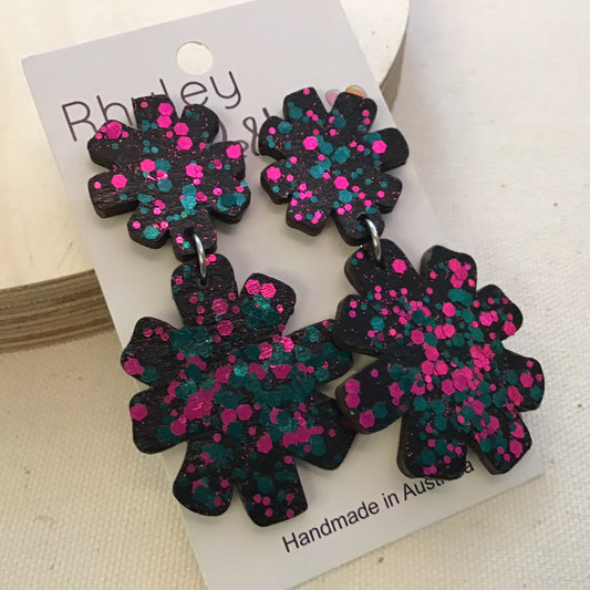 Double Flora Statement Earrings