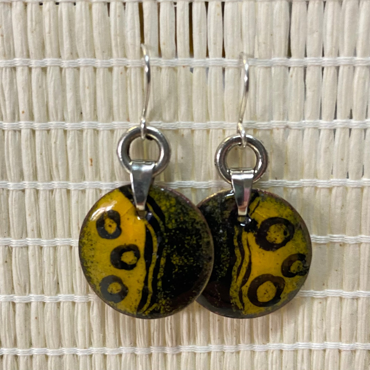 Handpainted Earrings - Enamel on Copper