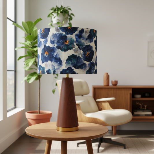 Custom Lamp Shade only - Indigo Floral