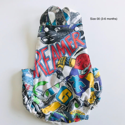 Baby Toddler Summer Romper - Upcycled Dirt Bike Screamers