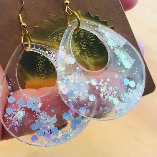 Novelty Resin Sparkle Dangles Earrings