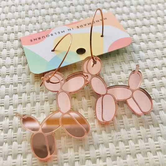 Novelty Acrylic Earrings - Balloon Dogs