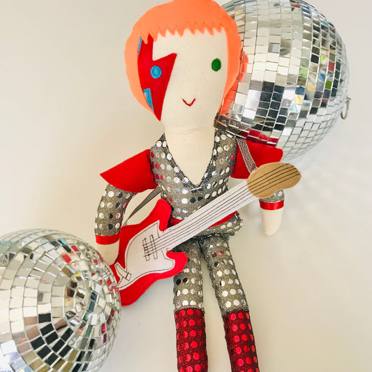 David Bowie Ziggy Stardust Cloth Doll