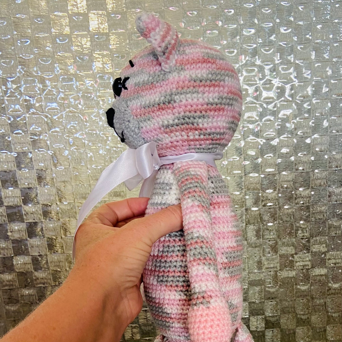 Crochet Stripey Cat Toy