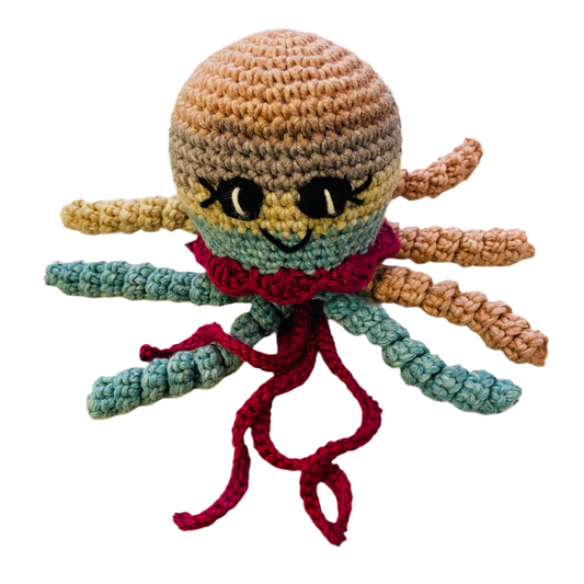 Octopus Crochet Toy - multi coloured