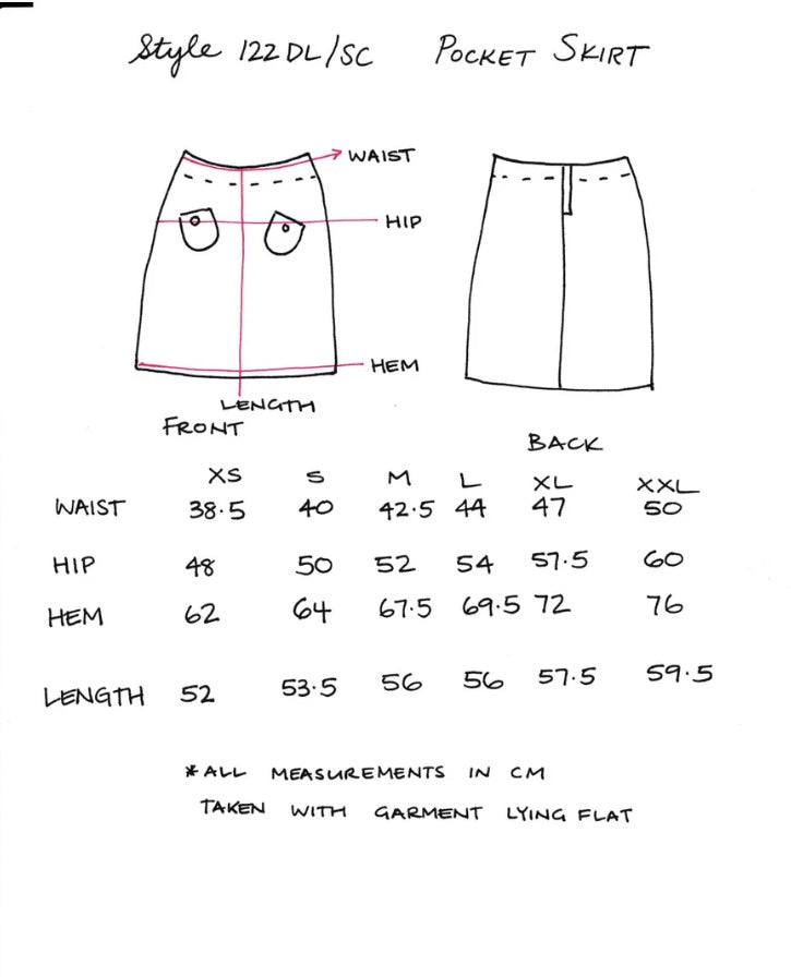 Women's Handmade Pocket Skirt - Dahlia