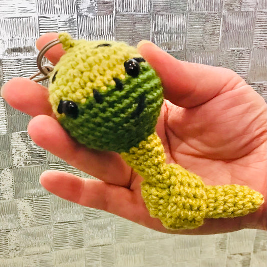Crochet Worm Toy - with keyring clasp