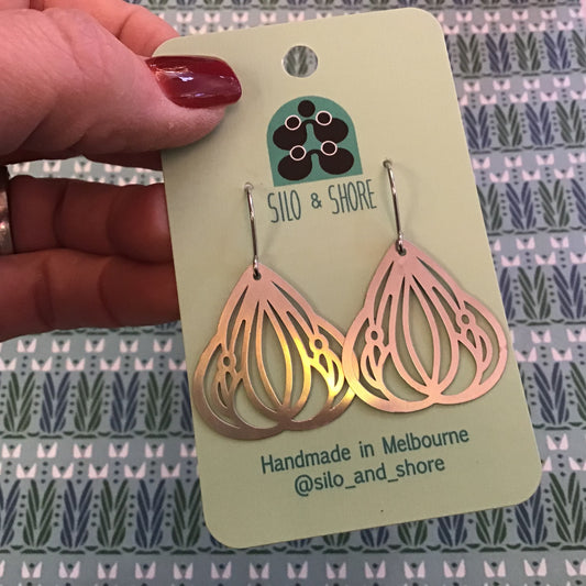 Stainless Steel Statement Earrings - Pindrop Range