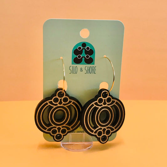 Art Deco Acrylic Earrings - Lanterns