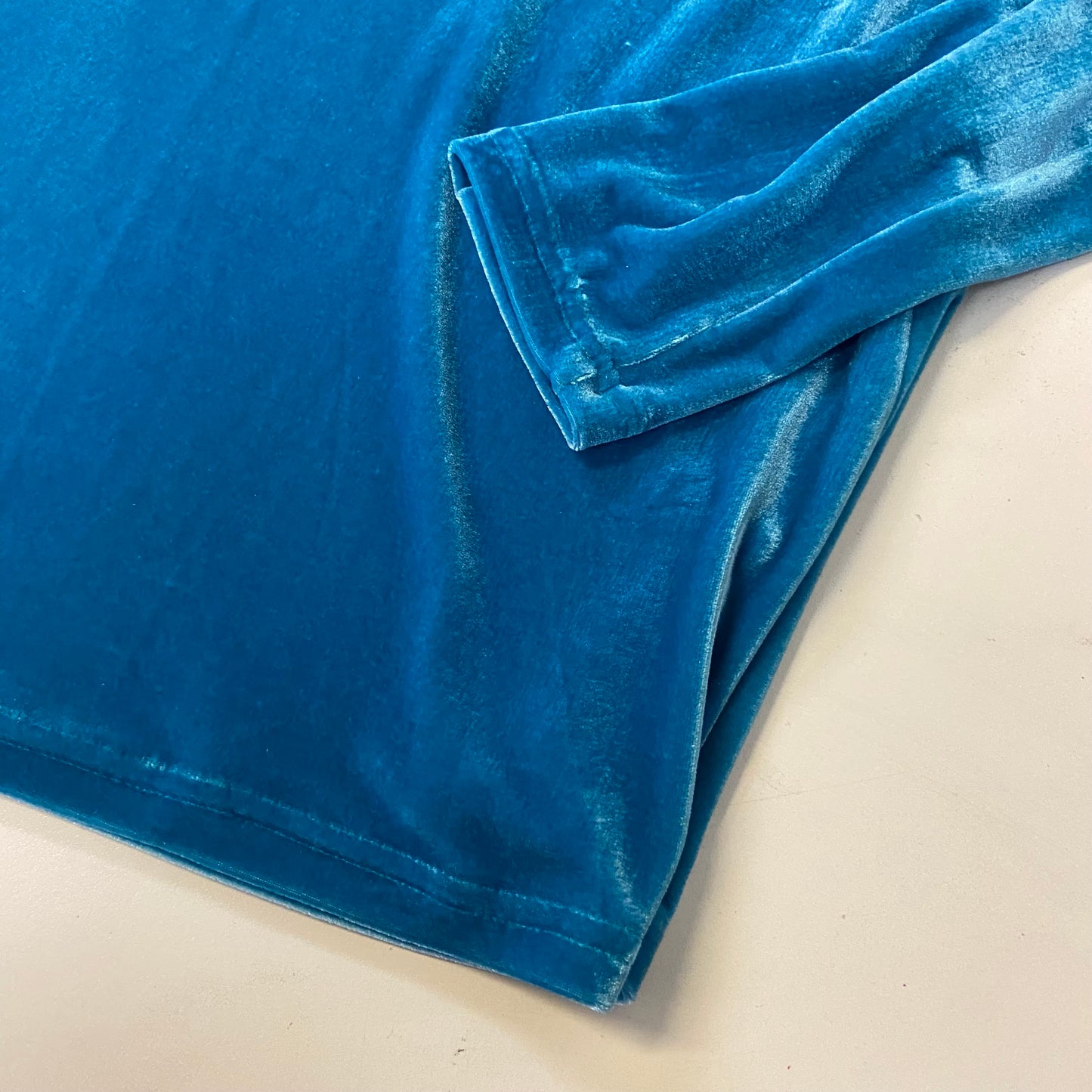Women's Handmade Skivvi - Turquoise Stretch Velvet