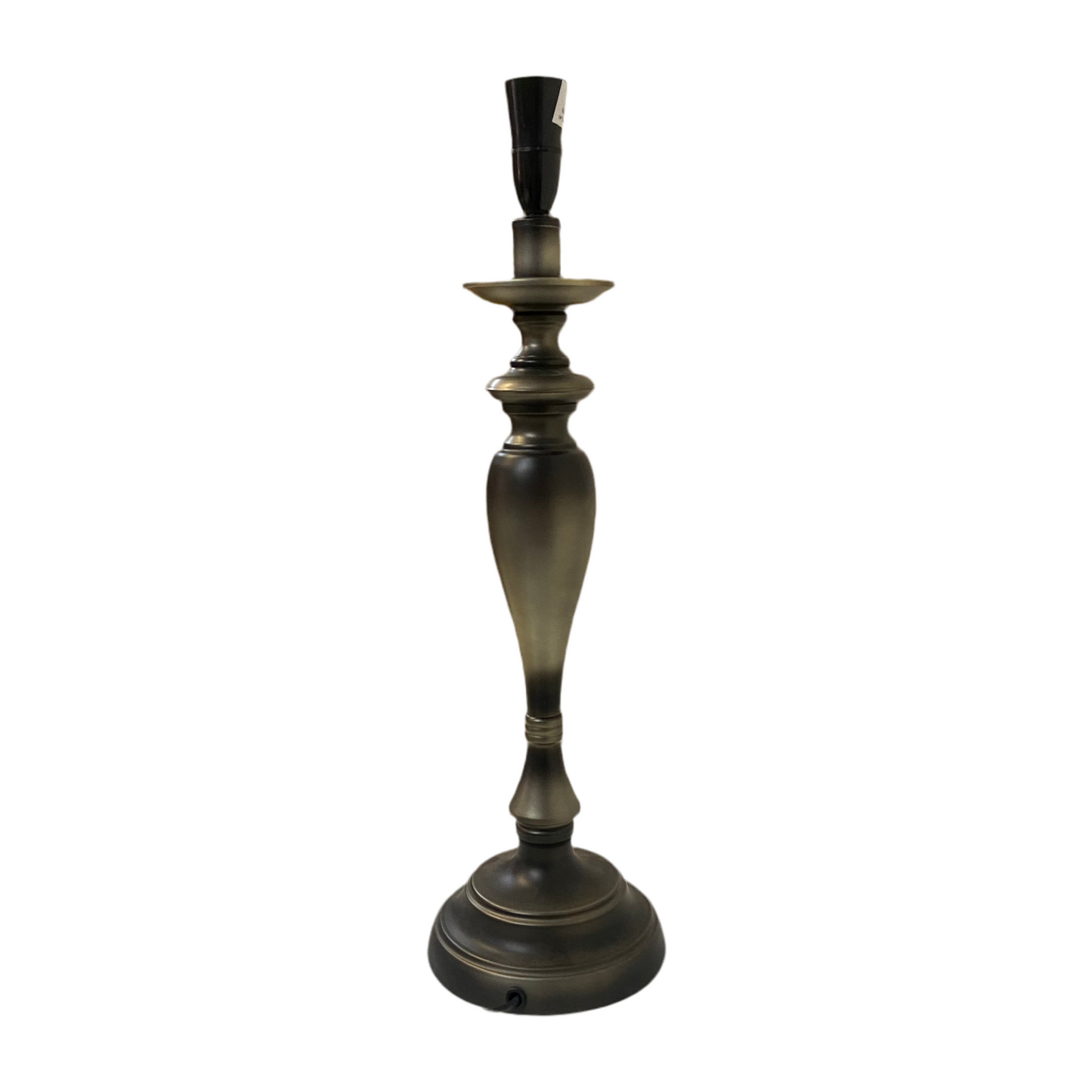 Ornate Pewter Look Table Lamp with Prickly Pear on Orange Shade (pair available)