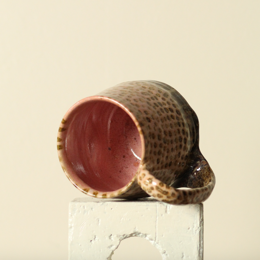 Handcrafted Pottery Imprint Mug - Luxe Leopard (440mls)