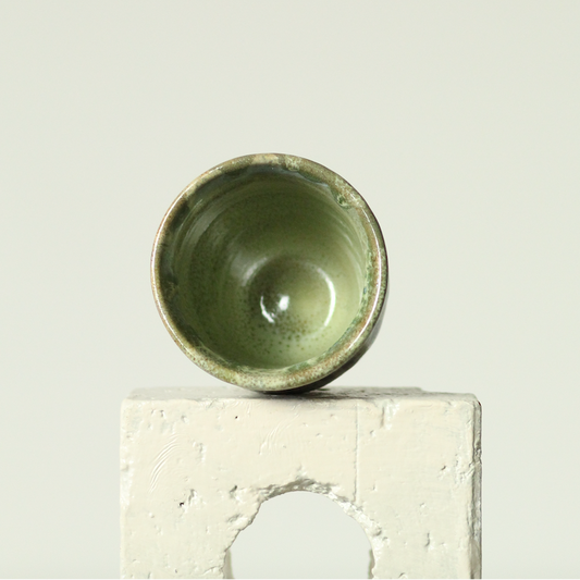 Handcrafted Pottery Espresso Cup - Salted Green (150mls)