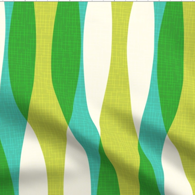 Custom Lamp Shade only - Atomic Surf Waves