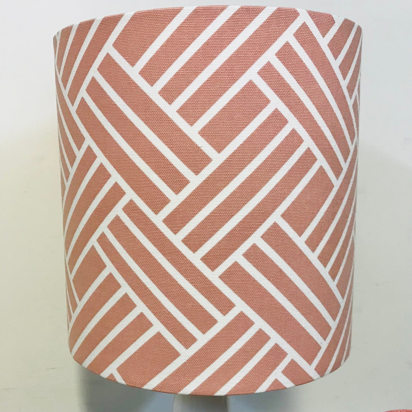 Custom Lamp Shade only - Salmon Grid