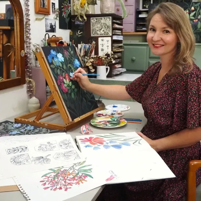 Australian flora Resin & Sterling Silver Earrings - small