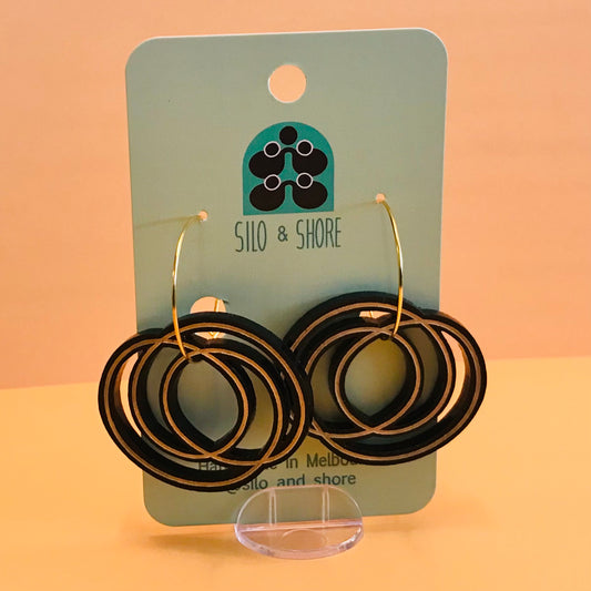 Art Deco Acrylic Earrings - Scribbles (large)