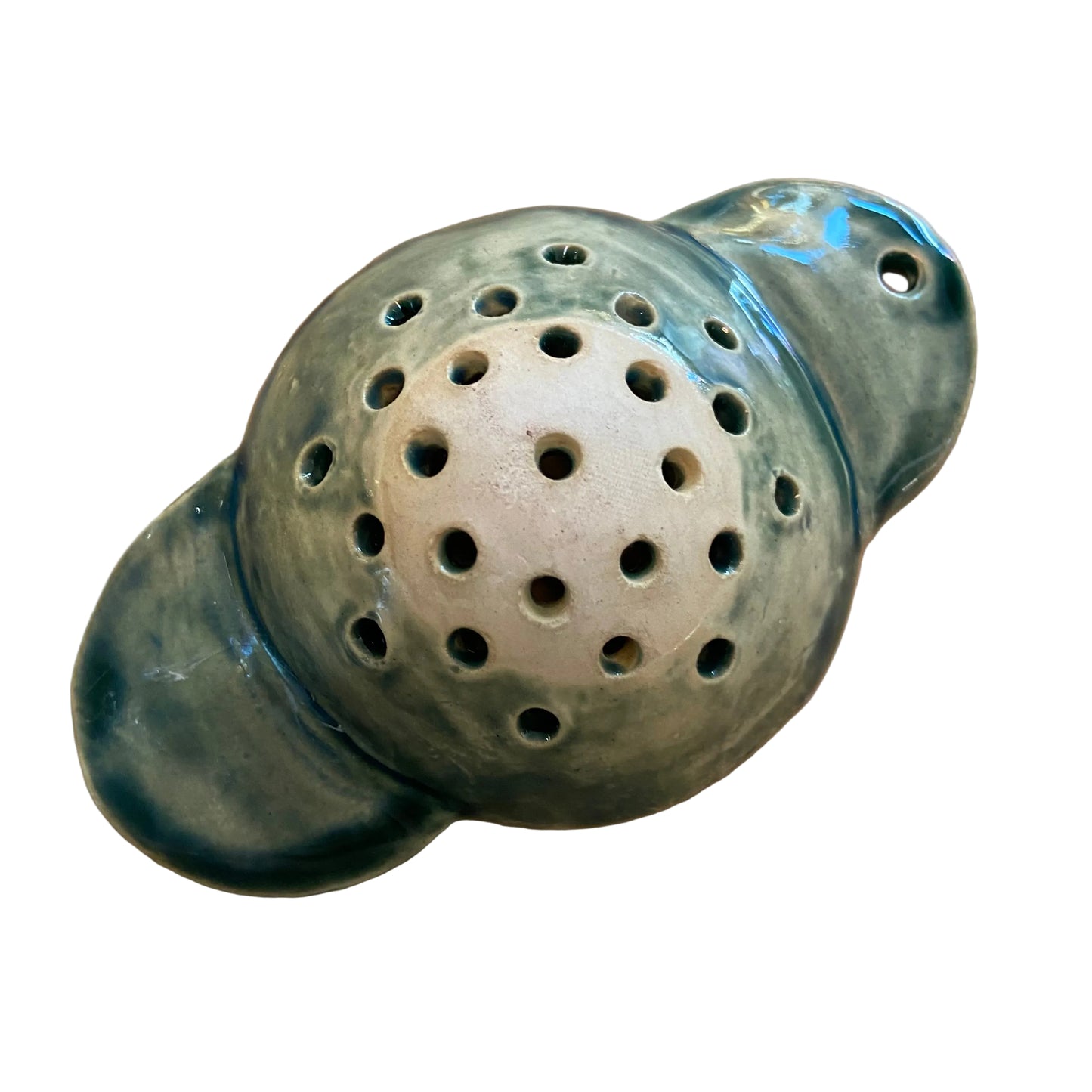 Handcrafted Pottery Tea Strainer - Sage