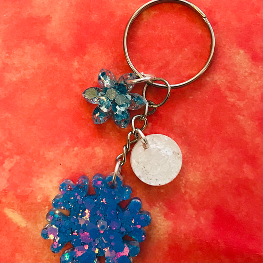 Resin Sparkle Christmas Key Chains