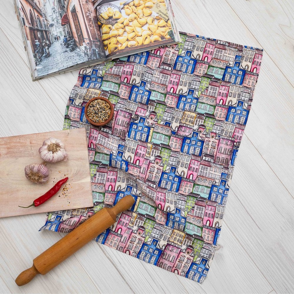 Original Art Print Linen Tea Towel