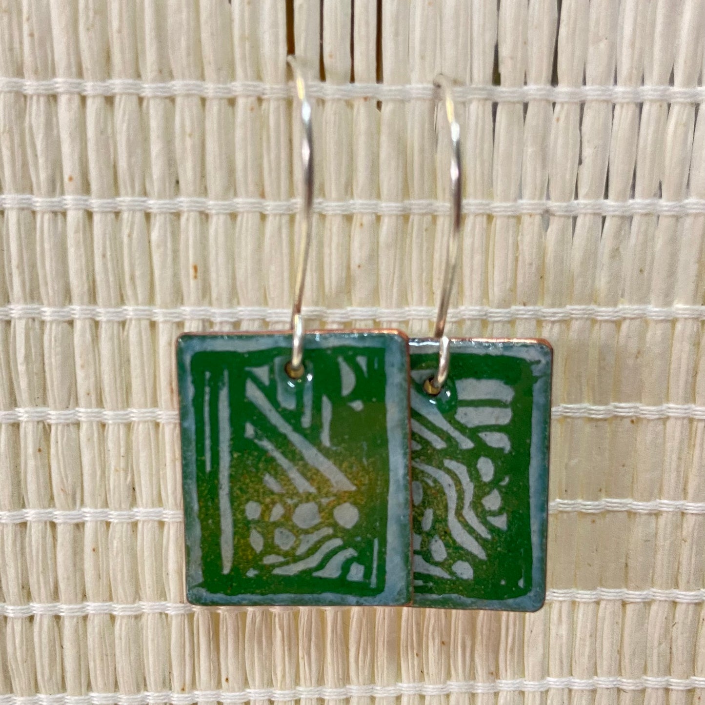 Handpainted Earrings - Enamel on Copper