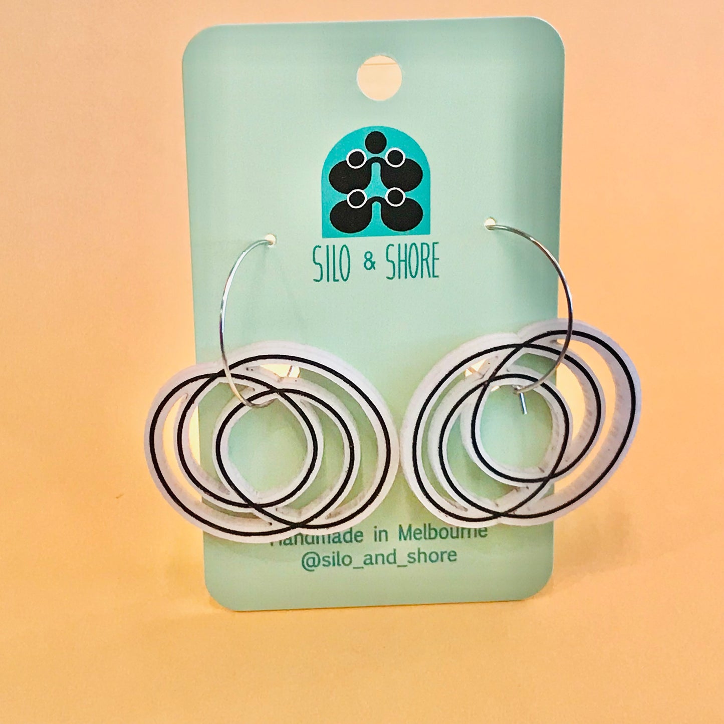 Art Deco Acrylic Earrings - Scribbles (large)