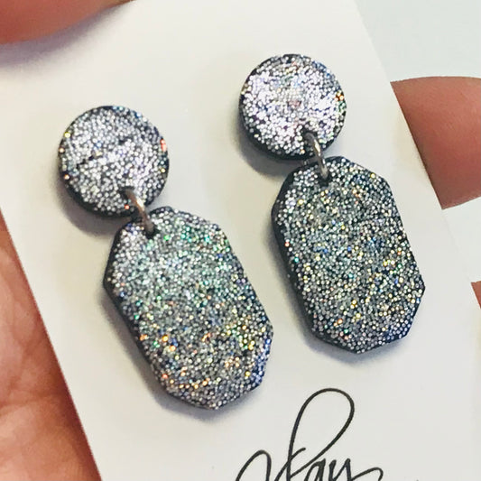 Handmade Polymer Clay Earrings - Glitter