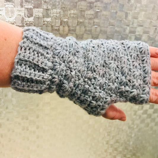 Crochet fingerless gloves - various colours