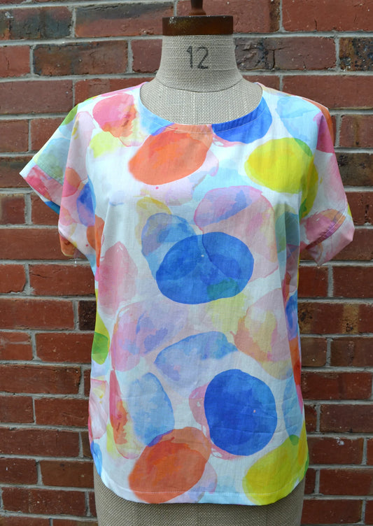Women's Handmade Shell Top- Bubbles