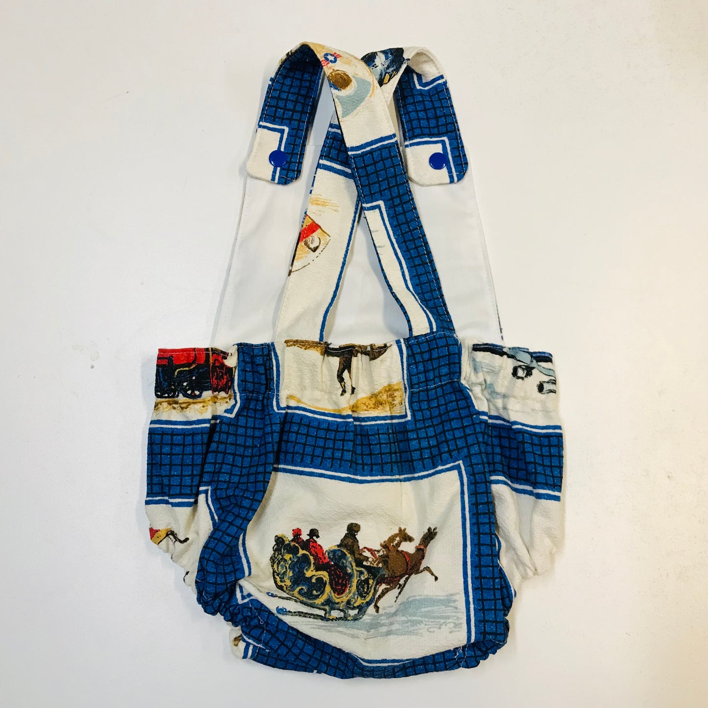 Baby Toddler Summer Romper - Transport Barkcloth